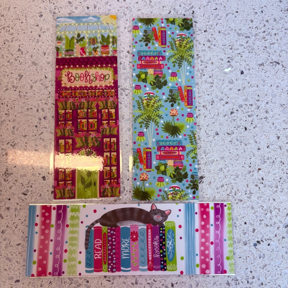12 Emily Cromwell Designs Colorful Laminated Bookmarks